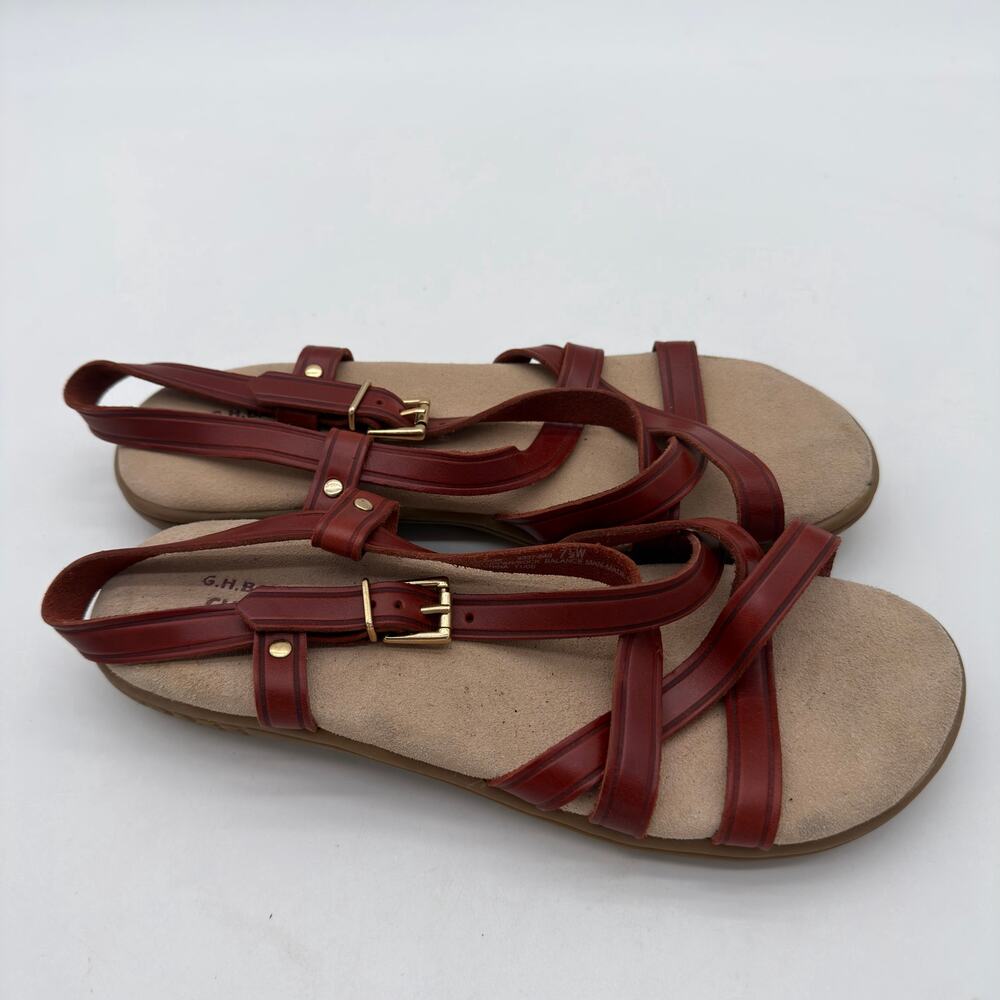 Women's Red Strappy Slingback Sandals